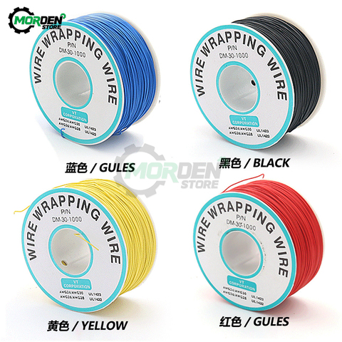 1 rouleau 250M 30AWG silicone fil PCB Aviation câble cavalier fil enveloppant Flexible isolation cuivre étamé fils électriques ► Photo 1/6