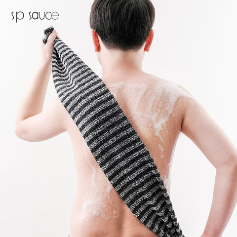 Japonais frottant gant de toilette brosse de bain pour dos serviettes exfoliant gommage douche éponge pour corps salle de bain accessoires Nylon serviette ► Photo 1/5