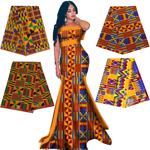 Véritable cire Ankara imprime Kente Tissu couture robe africaine Tissu Patchwork fabrication artisanat pagne 100% haut en coton matériel de qualité ► Photo 1/6