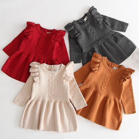 Robes d'automne et d'hiver pour bébé fille, pull en laine tricoté, pour enfant en bas âge, 2022 ► Photo 1/6