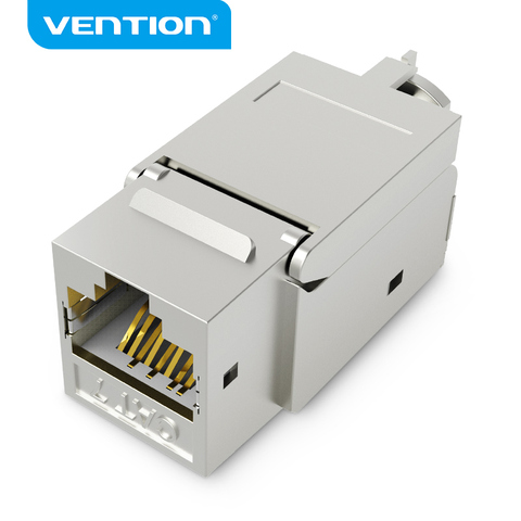 Vention Cat7 connecteur Ethernet RJ45 modulaire Ethernet câble tête prise plaqué or Cat 7 bouclier réseau connecteur pour câble Lan ► Photo 1/6