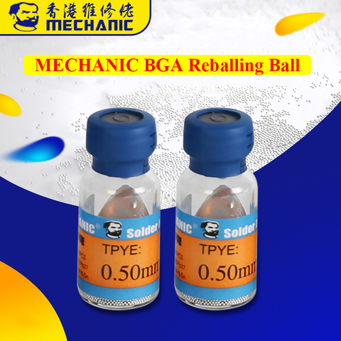 Boule de reballage mécanique BGA, 0.2/0.25/0.3/0.35/0.4/0.45/0.5/0.55/0.6/0.65//, boule à souder pour pochoir de reballage BGA ► Photo 1/3