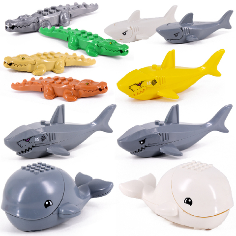 Animaux classiques baleine ville ZOO blocs de construction briques figurines d'animaux assembler bricolage jouets compatibles verrouillage animaux enfants cadeaux ► Photo 1/6