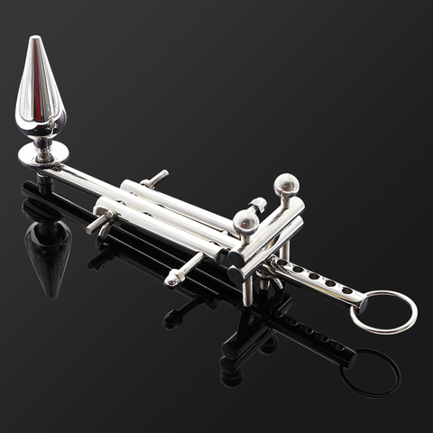 BDSM-système de verrouillage masculin, dispositif de chasteté multifonctionnel, jouets en acier inoxydable ► Photo 1/6