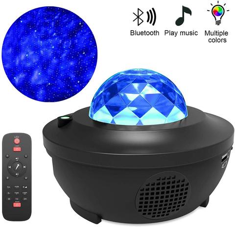 Coloré ciel étoilé projecteur Blueteeth USB commande vocale lecteur de musique LED veilleuse romantique Projection lampe cadeau d'anniversaire ► Photo 1/6