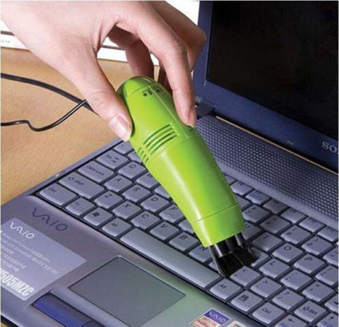 Mini brosse pour clavier d'ordinateur portable, collecteur de poussière USB, aspirateur Usb conçu pour le nettoyage du clavier d'ordinateur et du téléphone ► Photo 1/3