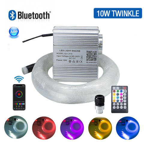 Fibre optique scintillante de 10W pour plafond de chambre d'enfant, lumière LED, contrôle intelligent via application Bluetooth, pour voiture étoilée ► Photo 1/6