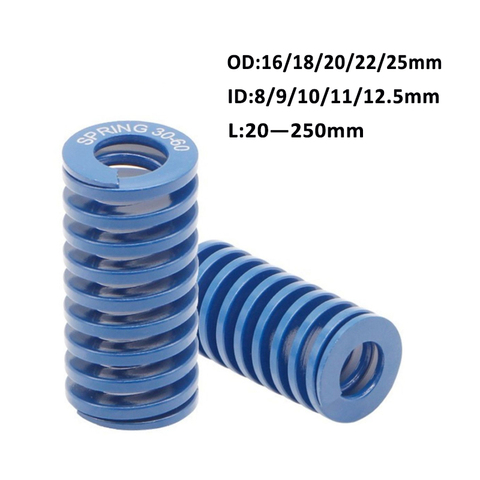Moule de Compression à ressort de charge de lumière bleue, ressorts d'estampage en spirale, OD 16-25mm ID 8-12.5mm longueur 20-250mm ► Photo 1/6