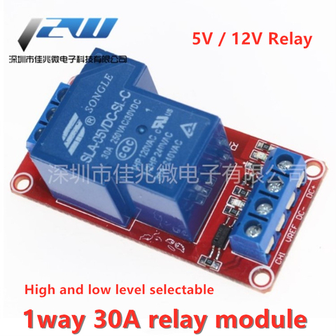 Module de relais 30A/optocoupleur/isolation/niveau élevé et bas peut être déclenché/5V/12V, 1 pièce en option ► Photo 1/3