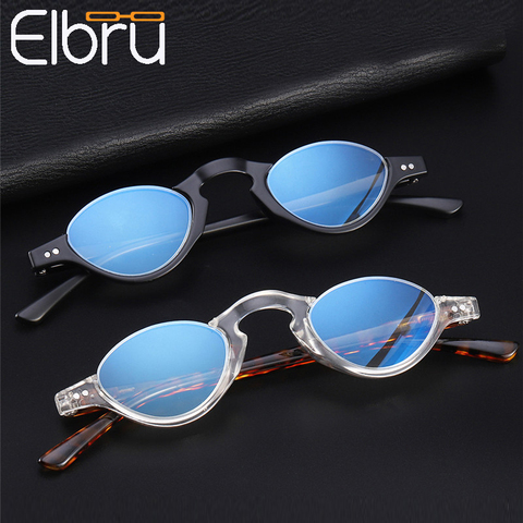 Elbru Anti-bleu lentille demi-monture lunettes de lecture femmes Anti-fatigue dioptrie lunettes loupe presbyte lunettes + 1.0 à 3.5 ► Photo 1/6