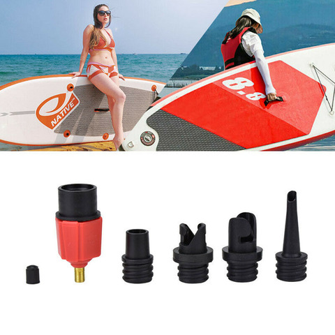 Sup – adaptateur de pompe à Air gonflable, pagaie en caoutchouc, pour bateau, Kayak, Valve, convertisseur de compresseur de pneus, 4 buses ► Photo 1/6