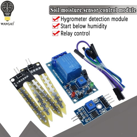 Module intelligent de capteur d'humidité de détection d'hygromètre d'humidité de sol de l'électronique 3.3V 5V 12V pour le conseil de développement d'arduino ► Photo 1/6