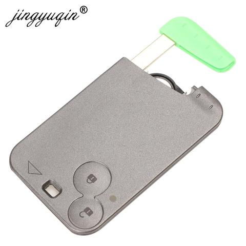 Jingyuqin-puce PCF7947 433Mhz | 2 boutons, clé à distance pour Renault Laguna Espace, carte intelligente, télécommande ► Photo 1/3