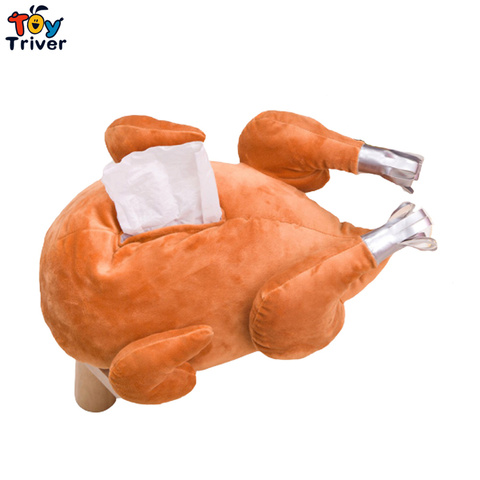 Peluche de poulet rôti de turquie, boîte à mouchoirs, étui de couverture, porte-serviettes en papier, voiture maison cuisine salle jouets décor cadeau d'anniversaire ► Photo 1/6