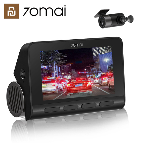 Xiaomi 70mai A800 double vision 4K caméra de tableau de bord Portable système FCW GPS intégré 140 ° FOV 3 pouces écran d'affichage HD ► Photo 1/6