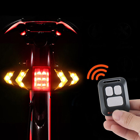 Feu arrière vélo intelligent sans fil clignotant à distance lumières vélo LED feu arrière facilement Installation pièces de vélo personnelles ► Photo 1/6