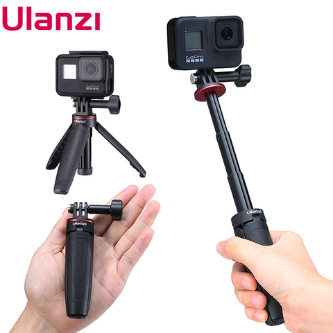 Ulanzi MT-09 extensible Selfie bâton pour Gopro Portable Vlog Selife bâton trépied support pour Gopro Hero 8/7/6/5 noir/Gopro Max ► Photo 1/6