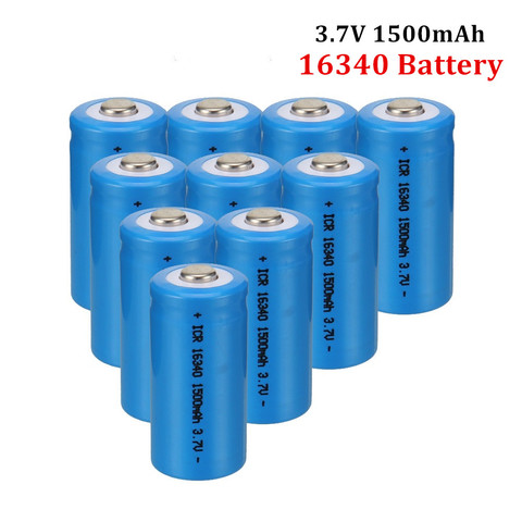 20 pièces 1500mAh Rechargeable 3.7V Li-ion 16340 Batteries CR123A batterie lampe de poche LED voyage chargeur mural pour 16340 CR123A ► Photo 1/6