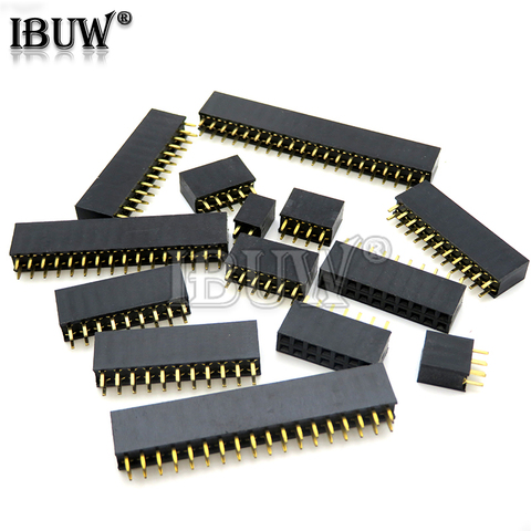 Connecteur pour arduino, 10 pièces, Double rangée de broches femelle, pas de prise 2.54mm 2*2p 3 broches 4 broches 5 broches 6 broches 7 broches 8 broches 9 broches 20 broches ► Photo 1/3