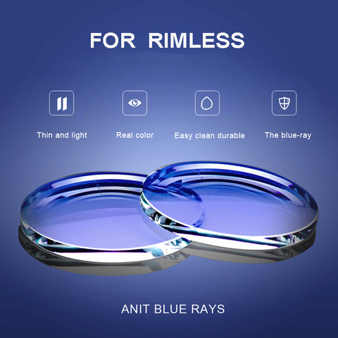 Anti lumière bleue bloquant 1.61 1.67 Prescription MR8 résine asphérique lunettes lentilles myopie hyperopie presbytie lentille Progressive ► Photo 1/6