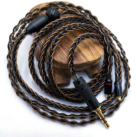 Câble de remplacement pour écouteurs RY4S plus Mmcx, RY-C6 m, 1.2mm, plaqué argent, 8 fils améliorés, 3.5 ► Photo 1/5