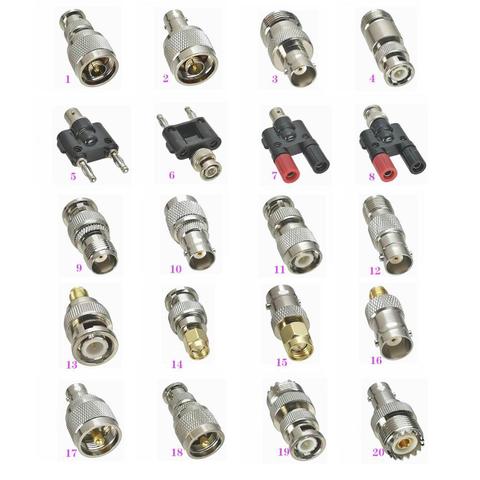 Connecteur adaptateur Coaxial BNC à N / Banana / TNC / SMA / UHF PL259 SO239, prise mâle et femelle RF, 1 pièce ► Photo 1/6