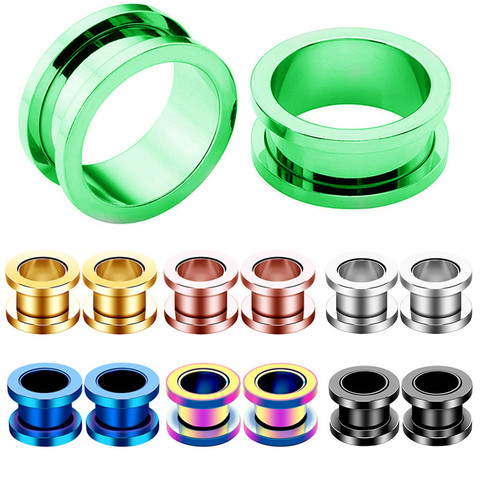 1Pair Stainless Steel 2-30mm Ear Flesh Tunnel Plug Screw Fit Ear Gauge Plug And Tunnel Expander Plug Ear Stretcher Dilatacione ► Photo 1/6