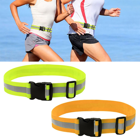 Ceinture réfléchissante unisexe pour la course de nuit, course à pied, cyclisme, marche réglable, bande de réflecteur Extensible, avertissement, aiguille fluorescente ► Photo 1/6