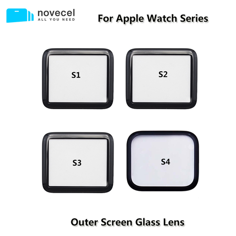 Lentille de verre pour Apple Watch série S1 S2 S3 S4, 38mm 40mm 42mm 44mm, réparation d'écran tactile, verre de remplacement ► Photo 1/6