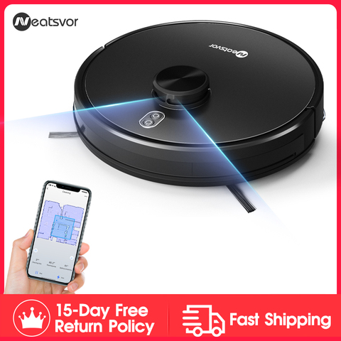 Aspirateur Robot de Navigation Laser NEATSVOR X600 4000pa, mur virtuel APP, nettoyage du point d'arrêt, zone de nettoyage, lavage de nettoyage ► Photo 1/6