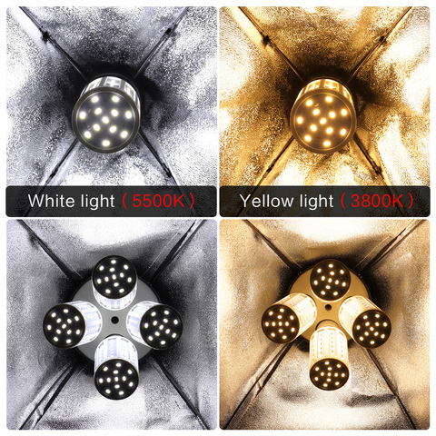 20W LED Haute Luminosité Photographie Maïs Ampoules D'éclairage E27 Frais Bas Blanc Chaud Lumière Jaune Pour Softbox Photo Studio Vidéo ► Photo 1/6