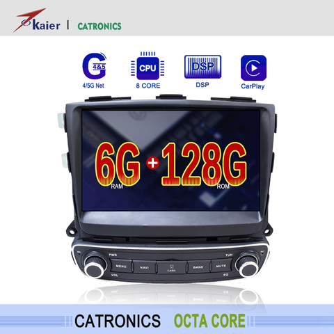 Autoradio Android 10, OCTA CORE, DSP, lecteur multimédia, DVD, GPS, WIFI, 4G, Internet, pour voiture Sorento 2015 ► Photo 1/6