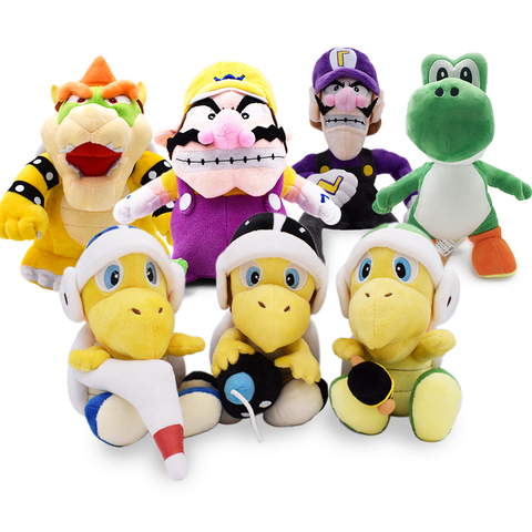 Acheter Super Mario Bros Peluche Yoshi Koopa Troopa Avec Marteau Boomerang Wario Waluigi Goomba Champignon Vieux Toadette Jouets Chauds Bebe En Ligne Alitools