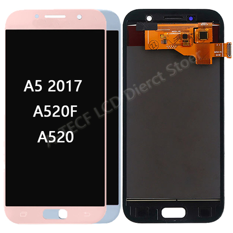 5.2 ''LCD pour Samsung Galaxy A5 2017 A520 SM-A520F A520 LCD écran tactile numériseur assemblée pièces de rechange ► Photo 1/3