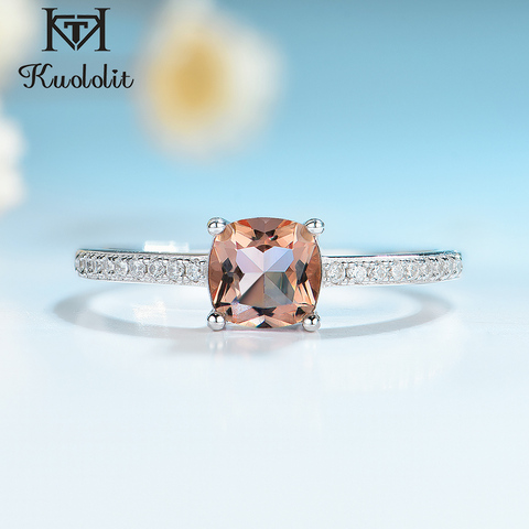 Kuololit – bague en argent Sterling 925 avec pierres précieuses Zultanite, pour femmes et filles, en topaze, pour fiançailles, mariage, saphir émeraude ► Photo 1/6
