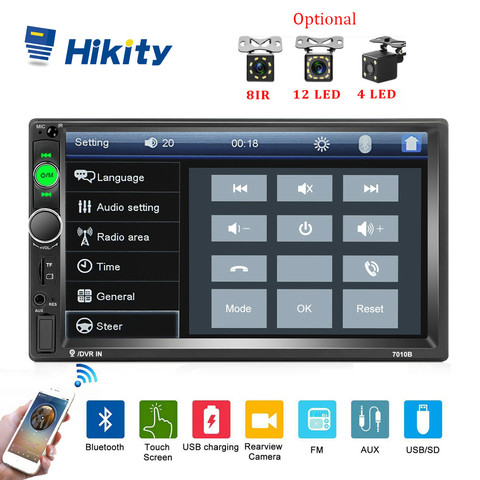 Hikity-Autoradio universel, écran tactile 7 