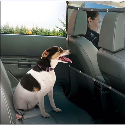 Barrière de voiture pour animaux de compagnie maille chien voiture diviseur Net sécurité voyage extérieur Isolation filet siège arrière barrière garde garder la conduite produits sûrs ► Photo 1/6