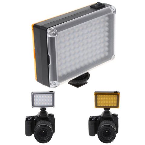 Lampe vidéo DVFT-96 LED pour prise de vue lumineuse, pour appareil photo DV, caméscope Canon, Nikon, Minolta ► Photo 1/1