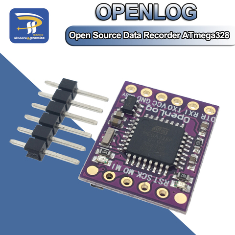 Livraison gratuite! Openlog – enregistreur de données série, Source ouverte, pour Arduino ATmega328, compatible Micro SD ► Photo 1/6