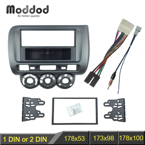 Fascia Radio pour Honda Jazz City, support pour DVD, stéréo, CD, Double Din, cadre Kit d’outils pour habillage ► Photo 1/6