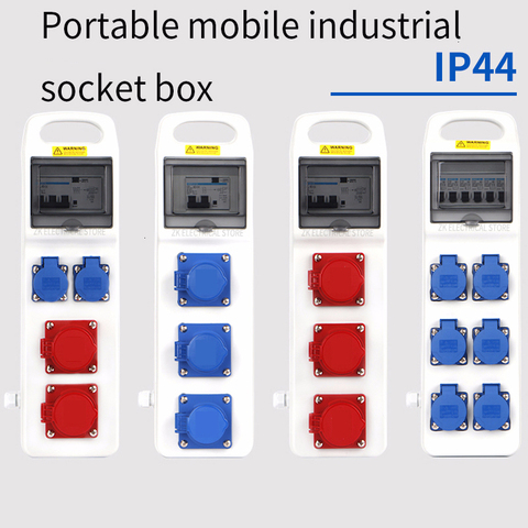 Boîte de prise industrielle mobile d'intérieur et d'extérieur, boîte de prise industrielle, boîte de maintenance de l'alimentation, boîte de Distribution d'éclairage de scène ► Photo 1/6