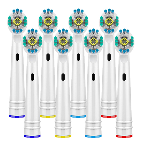 Têtes de brosse à dents électrique pour Oral B 3D, lot de 8 pièces, blanches, Braun, vente en gros, livraison directe ► Photo 1/5