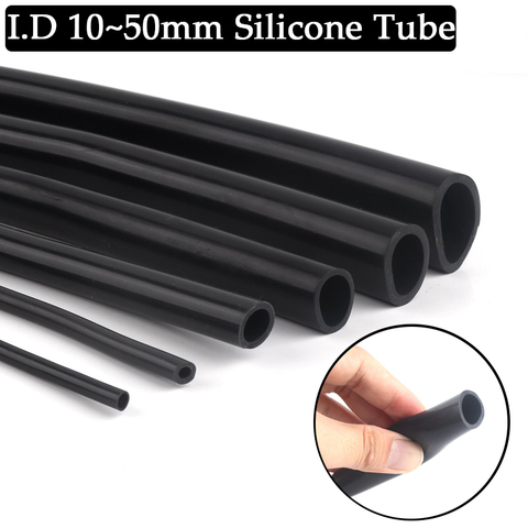 Tuyau de pompe à Air Flexible en Silicone noir, 1M ID 10 ~ 50mm, tuyau en caoutchouc souple pour Aquarium, tuyau de gaz thermofusible de haute qualité résistant à la chaleur ► Photo 1/6