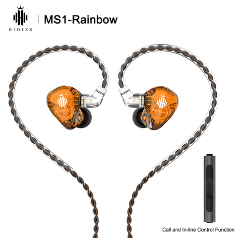 Hidizs MS1 arc-en-ciel HiFi Audio dynamique diaphragme dans l'oreille moniteur écouteur IEM avec câble détachable 2Pin 0.78mm connecteur ► Photo 1/6