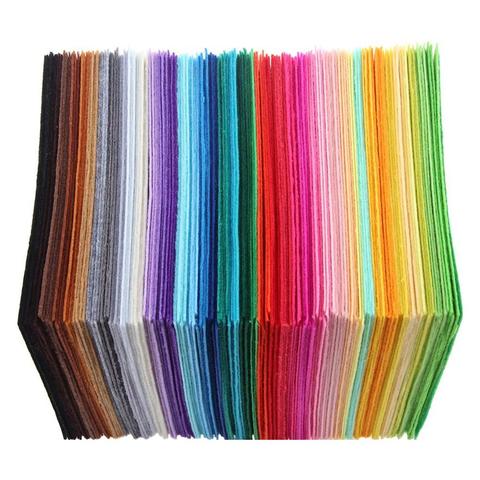 40 pièces/ensemble Non-tissé feutre tissu Polyester tissu feutre tissu bricolage Bundle pour coudre poupée artisanat à la main épais décor à la maison coloré ► Photo 1/6