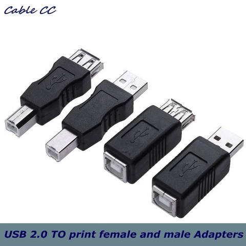 USB2.0 A mâle & A femelle à B femelle imprimante convertisseur d'impression adaptateur connecteur USB 2.0 port vente au détail USB 2.0 adaptateur ► Photo 1/6