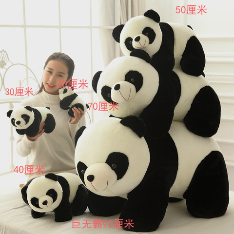 Mignon bébé grand Panda géant ours en peluche Animal en peluche poupée animaux jouet oreiller dessin animé Kawaii poupées filles amant cadeaux WJ151 ► Photo 1/5