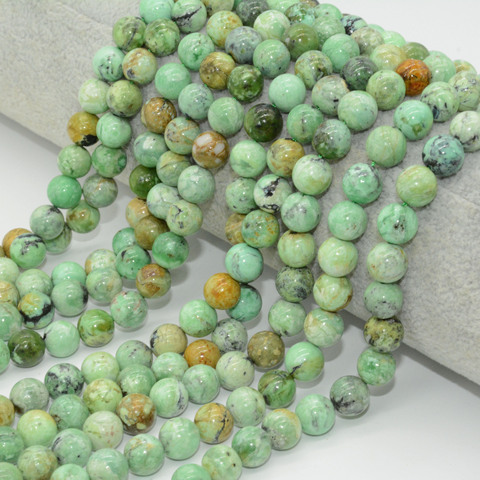 Perles rondes en Variscite naturelle, en vrac, 6mm,8mm,10mm ► Photo 1/5