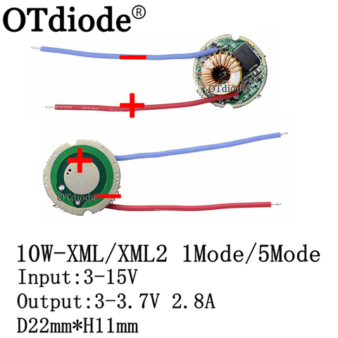 Pilote Led XML T6, 2 pièces/lot,5 modes/1Mode, courant Constant 2800mA cc 12V, pour Cree XML XM-L2, transformateurs de lumière 5 modes ► Photo 1/6