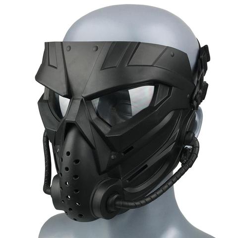 Masque à gaz militaire tactique pour Airsoft, Protection faciale complète CS Cosplay, respirant, anti-buée Double Face ► Photo 1/6